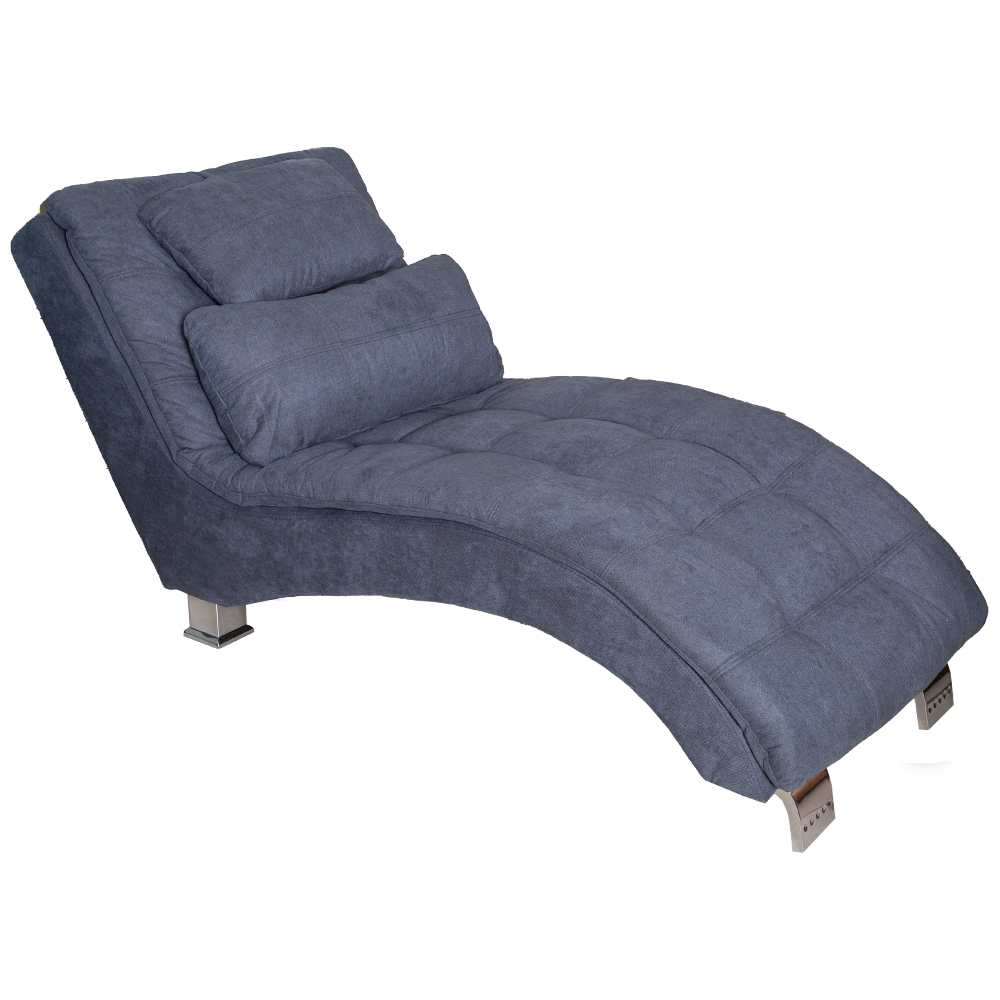 Fabric Leisure Chaise; (169x75x79)cm, Grey 1