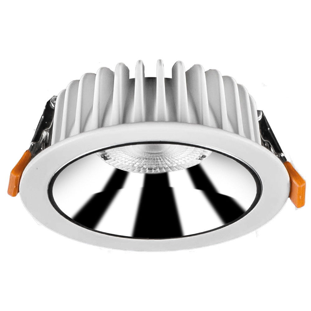 Seity LED Down Light; 3000K, Philips COB And Driver, 200mm With 45D Reflector; 44W, White 1