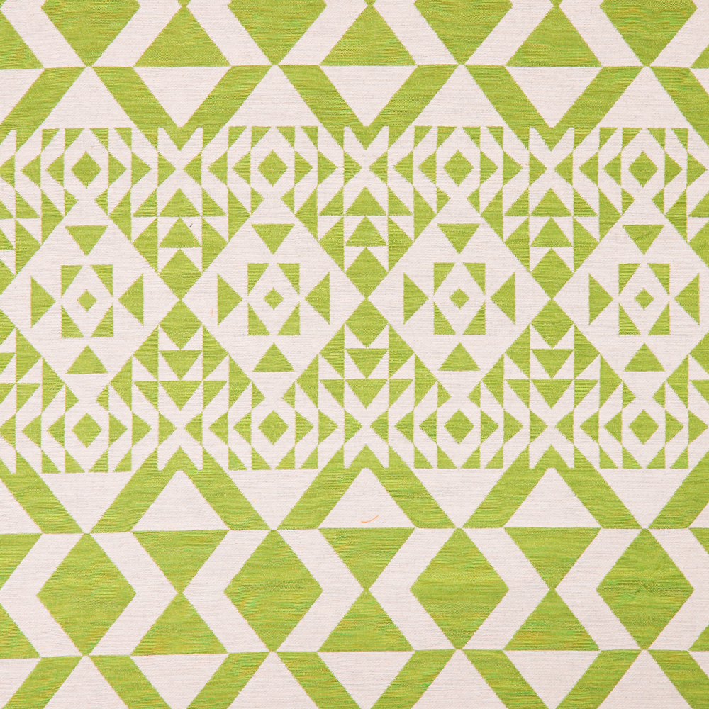 Oasis Collection: Abstract Geometric Pattern Jacquard Curtain Fabric; 280cm, Green 1
