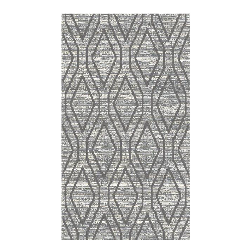 Eryun Hali: Diamond Patterned Carpet Rug; (100×200)cm, Grey/Black 1