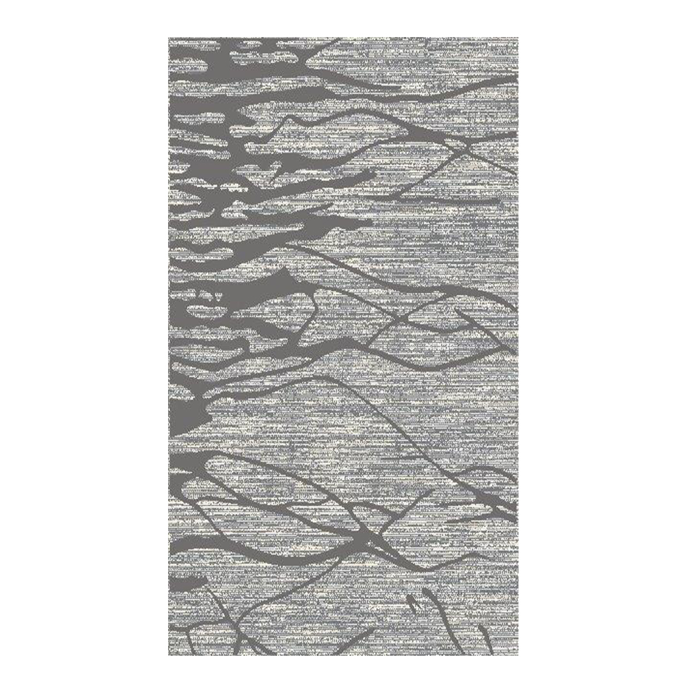 Eryun Hali: Wavy Patterned Carpet Rug; (100×200)cm, Grey/Black 1