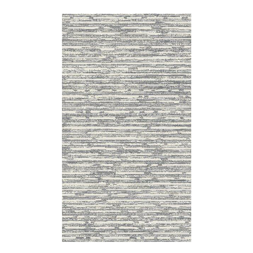 Eryun Hali: Striped Patterned Carpet Rug; (100×200)cm, Grey/White 1