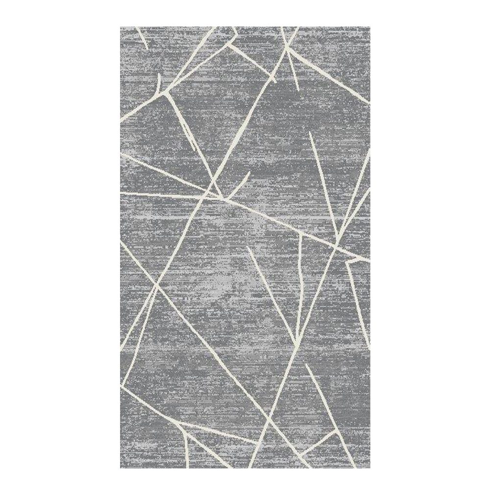 Eryun Hali: Geometric Patterned Carpet Rug; (160×230)cm, Grey/Cream 1