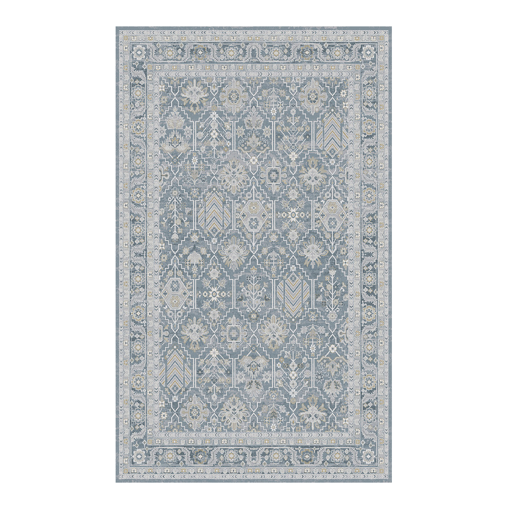 Lysandra : Dresden Diamond Bordered Carpet  Rug; (160×230)cm, Grey 1