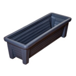 Top Planter: Rectangular Planter (code:05); (106 x 37 x 30.5 H)cm, Charcoal Grey