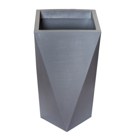Top Planter: Tall Tapered Planter (code:06); (33 x 61 H)cm, Grey