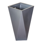 Top Planter: Tall Tapered Planter (code:07); (39 x 76 H)cm, Grey