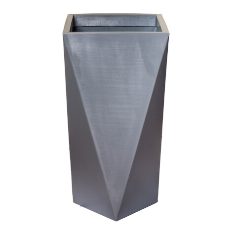 Top Planter: Tall Tapered Planter (code:07); (39 x 76 H)cm, Grey