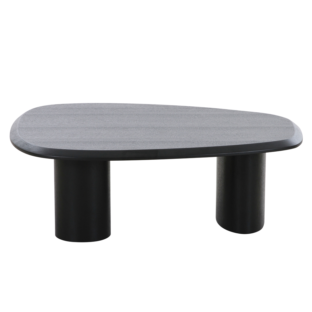 Freeform Shape Coffee Table-Wood Top; (96x78x29)cm, Black  1