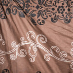 Dance: Ferri: Floral Pattern Furniture Fabric; 140cm, Brown