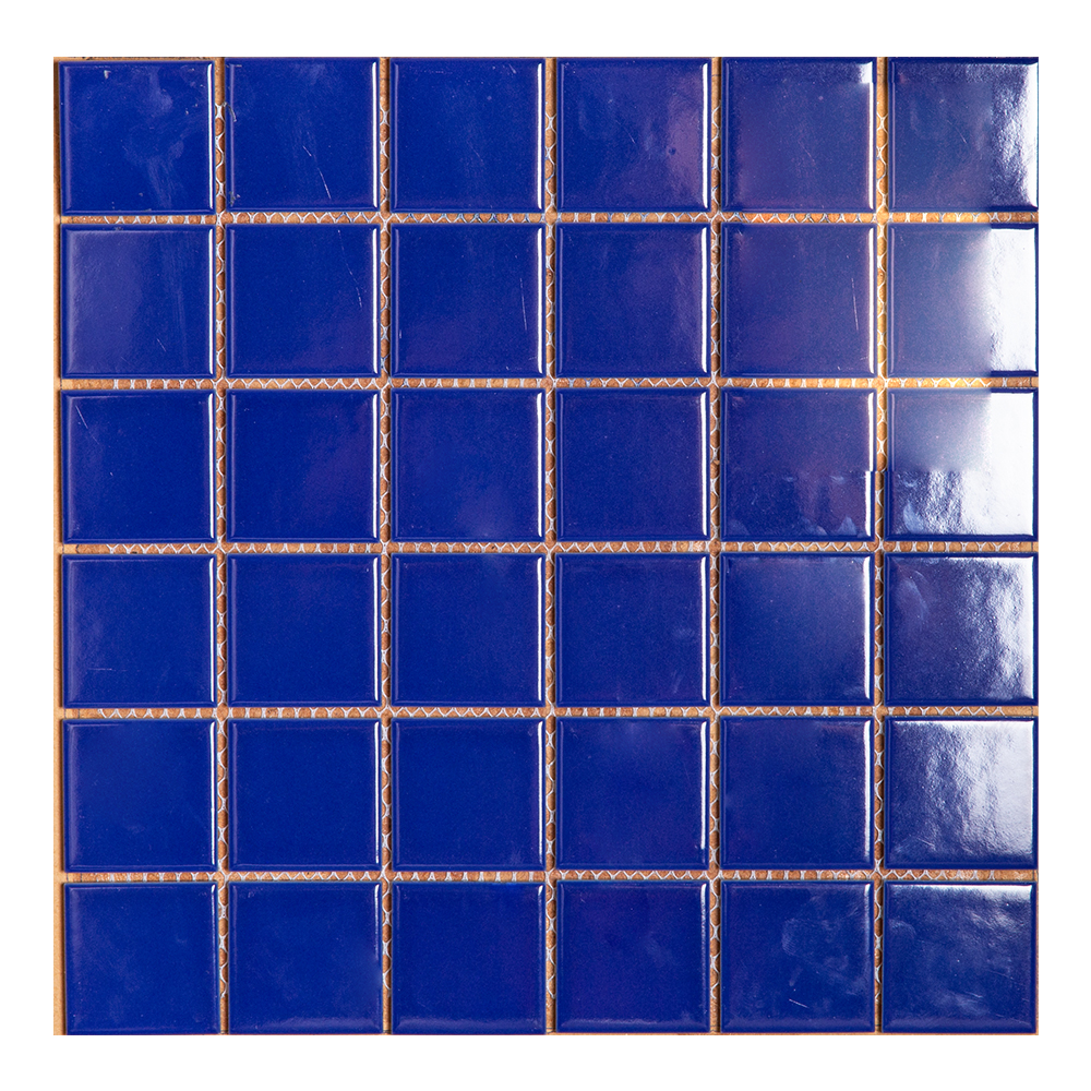 CKG624D S2129-K: Glossy Blue Porcelain Mosaic Tile; (30.6×30