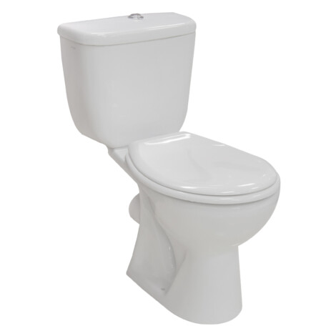 WC Pan Closed Couple,  White