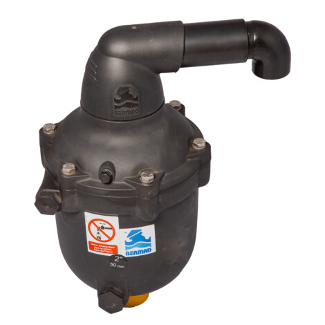SW-2″-C50-P-D-BP; Sewage & Wastewater Combination Air Valve, Plastic Body, Down Outlet, BSP-Male-PN10 1