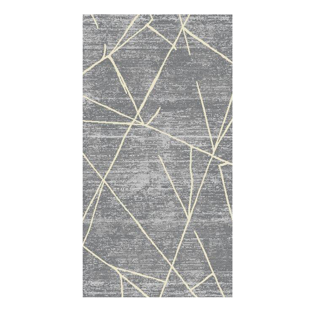 Eryun Hali: Geometric Patterned  Carpet Rug; ( 250×350)cm, Grey/Yellow 1