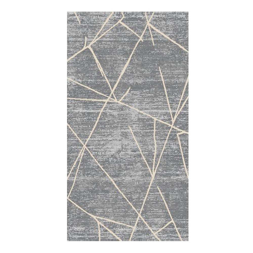 Eryun Hali: Geometric Patterned Patterned Carpet Rug; ( 250×350)cm, Grey/Cream 1