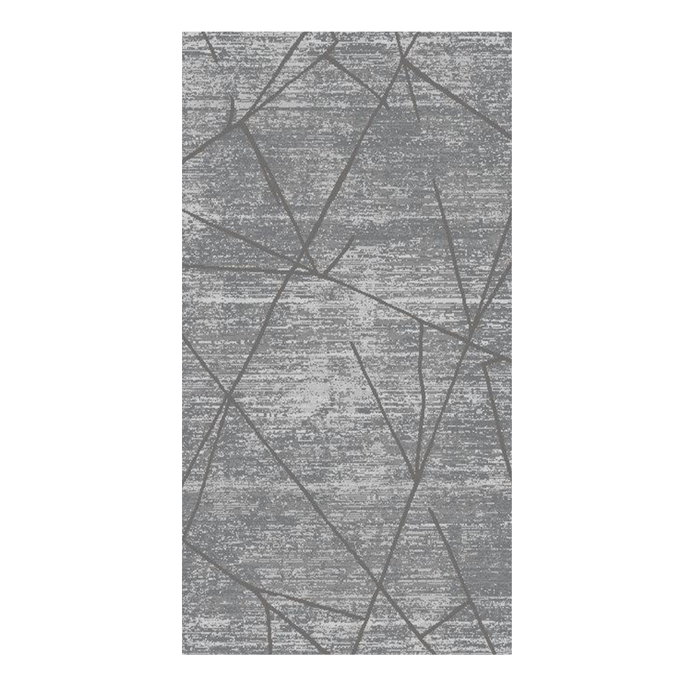 Eryun Hali: Geometric Patterned Carpet Rug; ( 250×350)cm, Grey 1