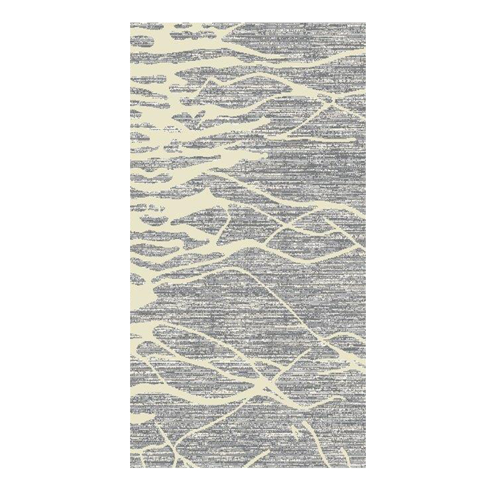 Eryun Hali: Wavy Patterned Carpet Rug; ( 250×350)cm, Grey/Dark Cream 1