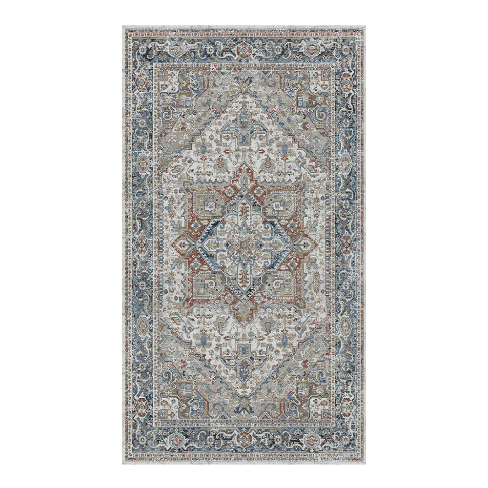 Lysandra: York Floral Carpet  Rug; (160×230)cm, Cream/Multicolor 1