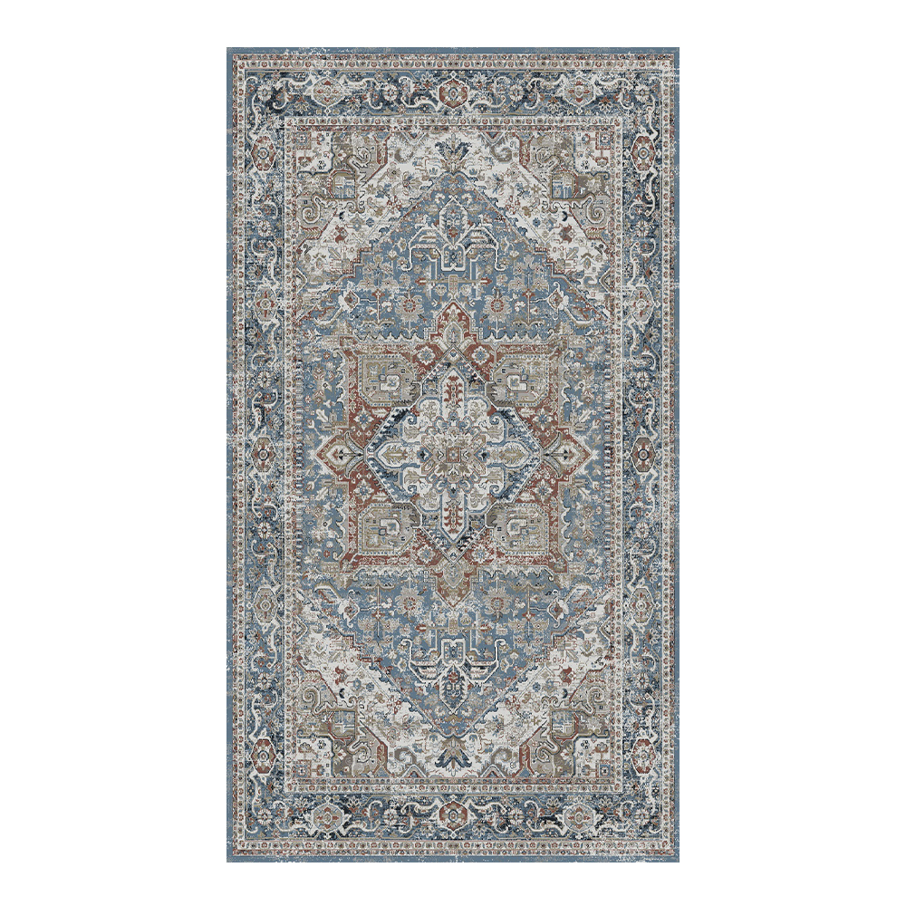 Lysandra: York Floral Carpet  Rug; (200×290)cm, Blue/Multicolor 1