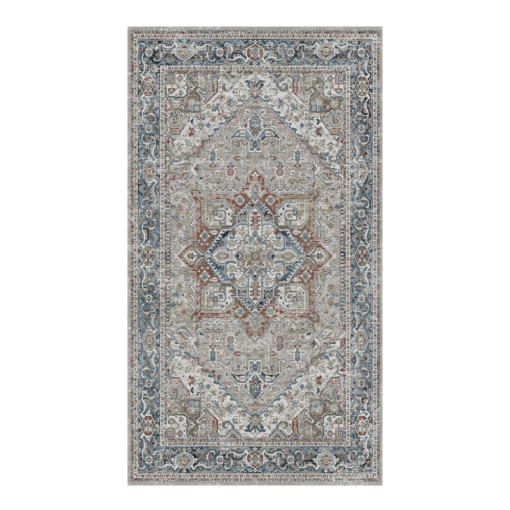 Lysandra: York Floral Carpet  Rug; (300×380)cm, Grey/Multicolor 1