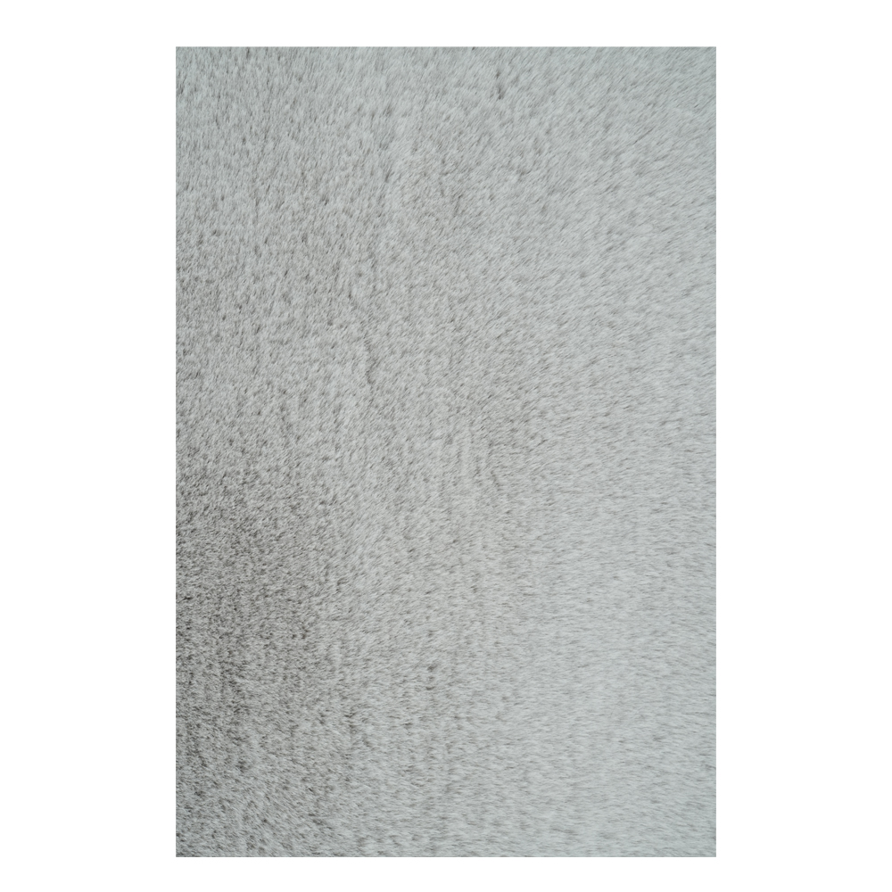 Wuhu: Faux Fur Carpet  Rug; (160×230)cm, Silver 1