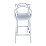 High Bar Chair With Back Rest; (51.5x49.5x108.5)cm, Grey