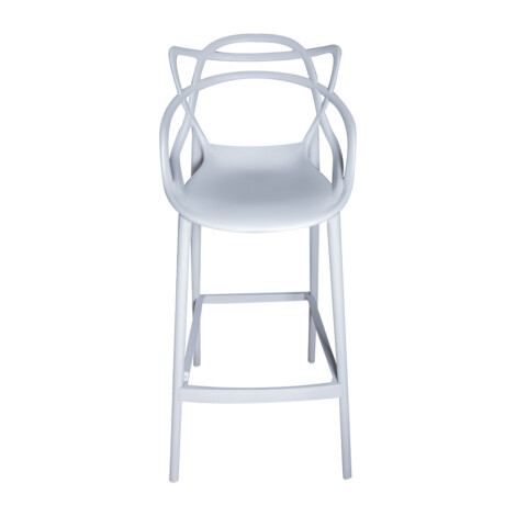 High Bar Chair With Back Rest; (51.5x49.5x108.5)cm, Grey