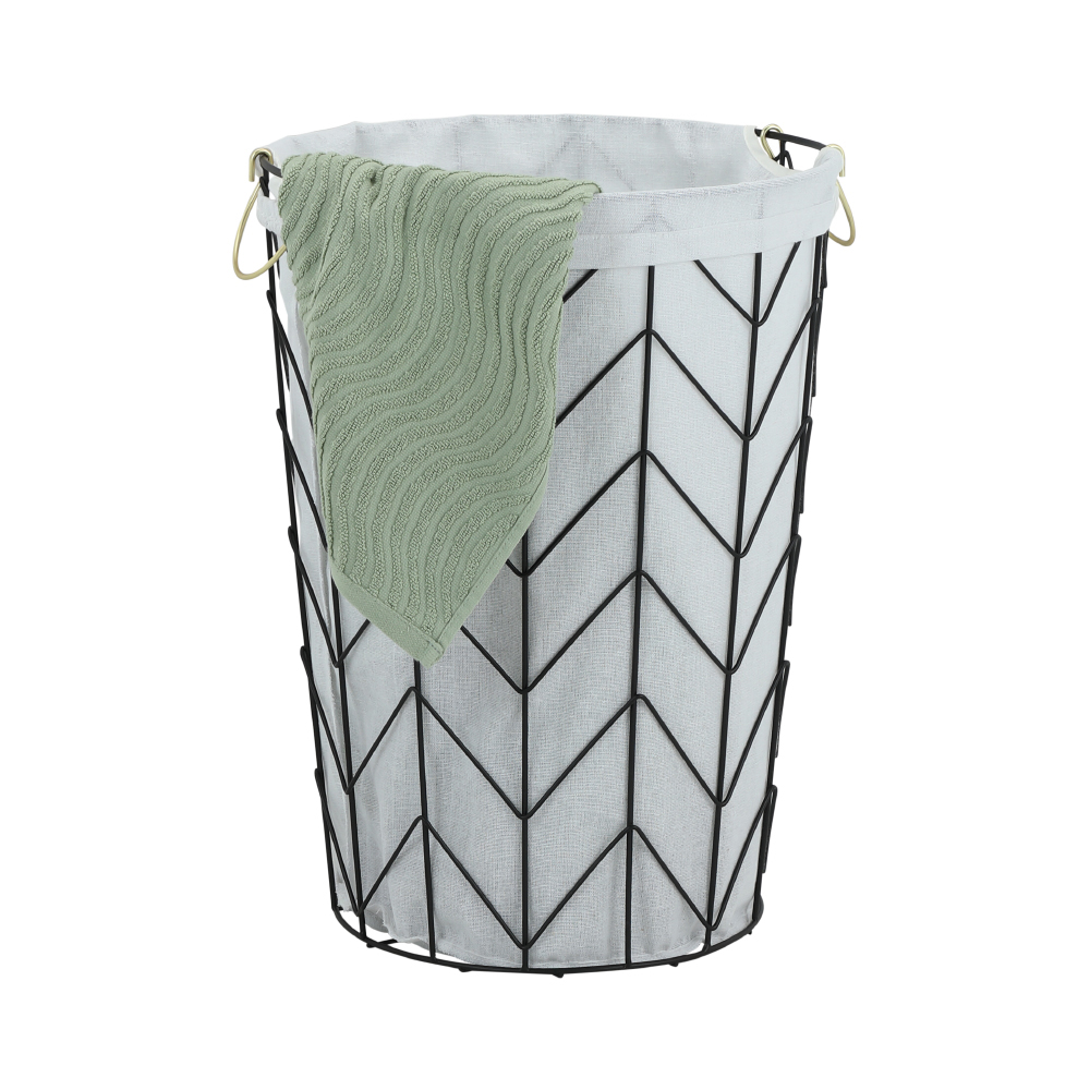 Lux Laundry Basket+Bag; (38.1×38.1×51