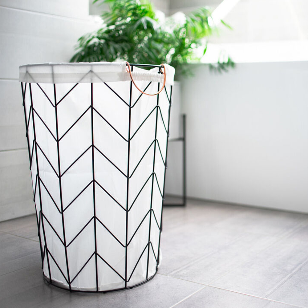Lux Laundry Basket+Bag; (38.1x38.1x51.8)cm