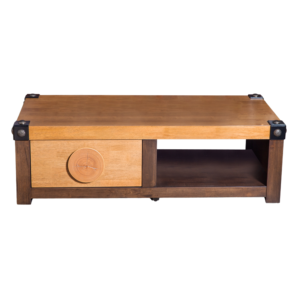 Coffee Table-Wooden Top; (130x60x40)cm, Antique Grey/Lily Oak 1