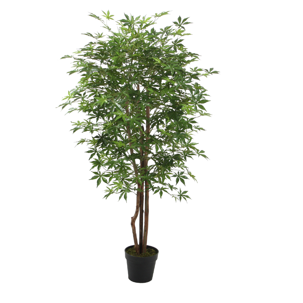 Wood Trunk Maple-Green Decorative Potted Flower; 150cm 1