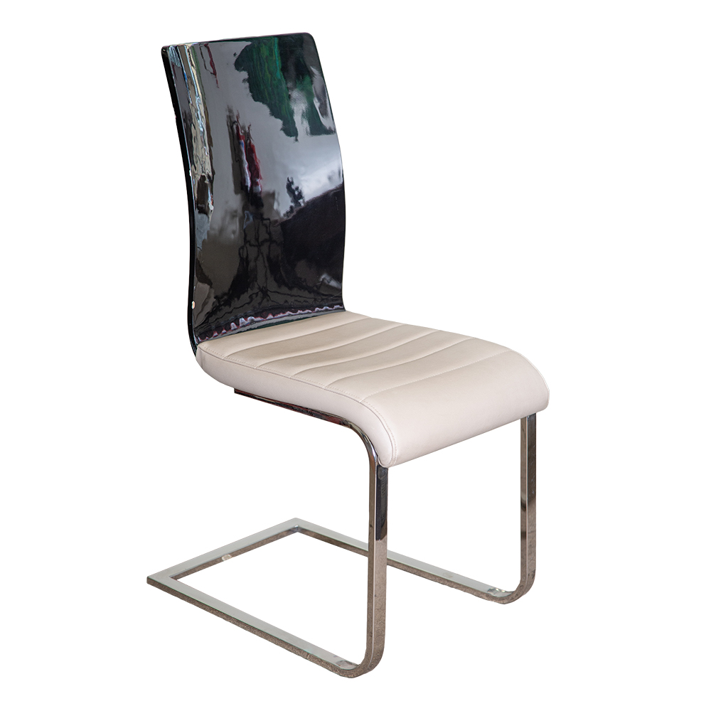 Dining Chair; (45x54x97)cm, Black/Beige 1