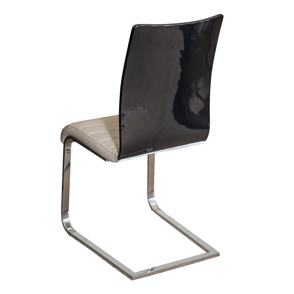 Dining Chair; (45x54x97)cm, Black/Beige