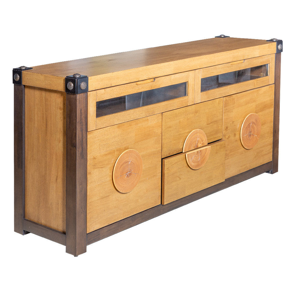 Buffet Cabinet; (180x45x85)cm, AntiqueGrey/LilyOak