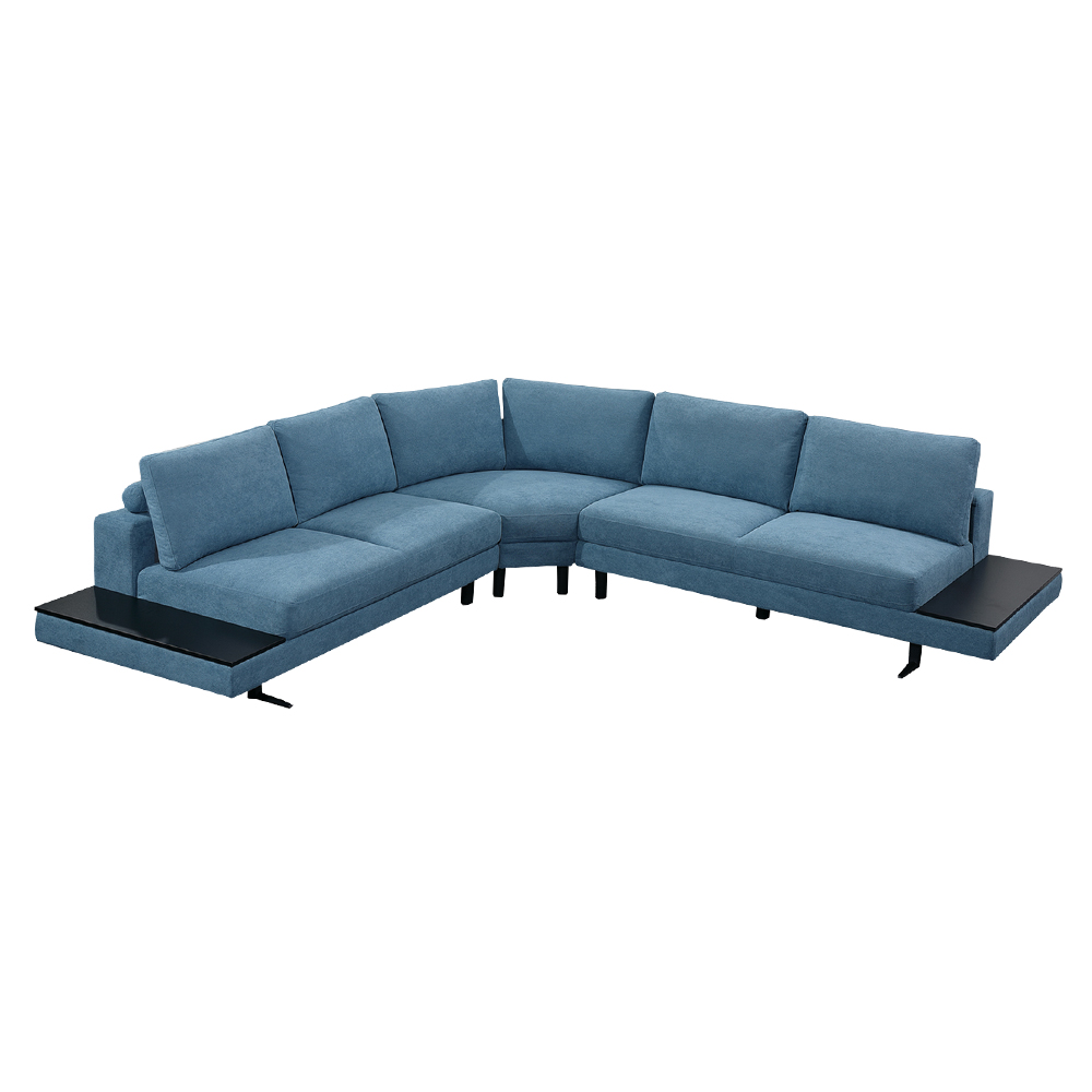 ANNA S Fabric Corner Sofa Set, Indigo blue 1