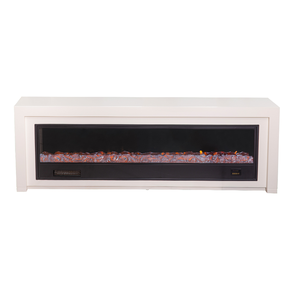 Decorative Fire Place + Heater; (180x32x60)cm, White 1