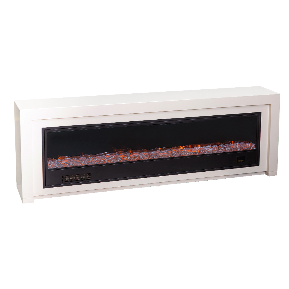 Decorative Fire Place + Heater; (180x32x60)cm, White