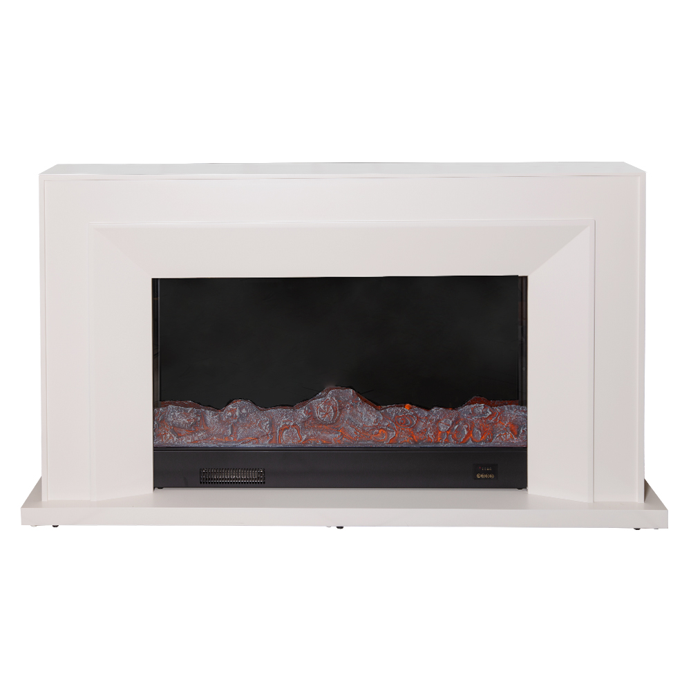 Decorative Fire Place + Heater; (180x32x100)cm, White 1