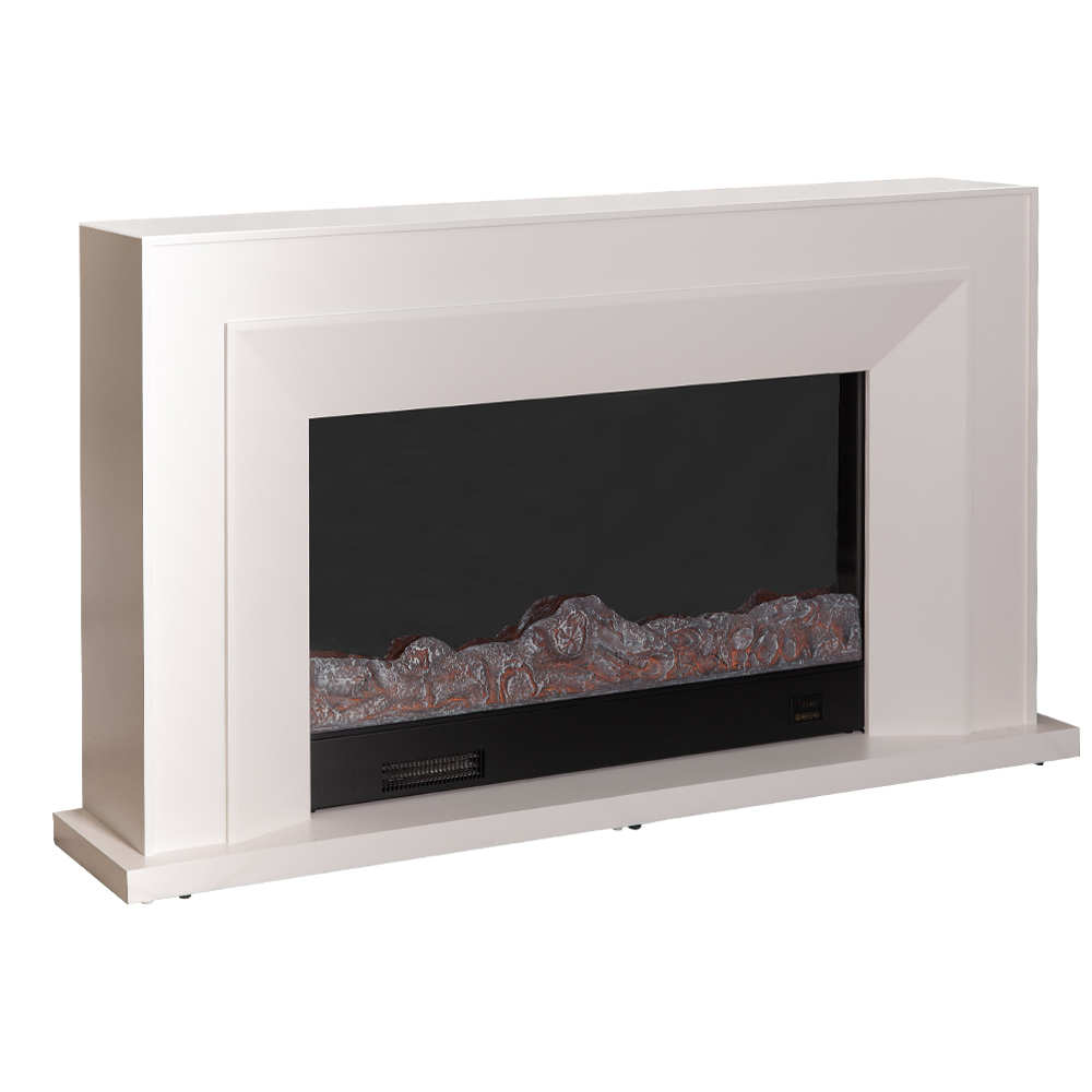 Decorative Fire Place + Heater; (180x32x100)cm, White