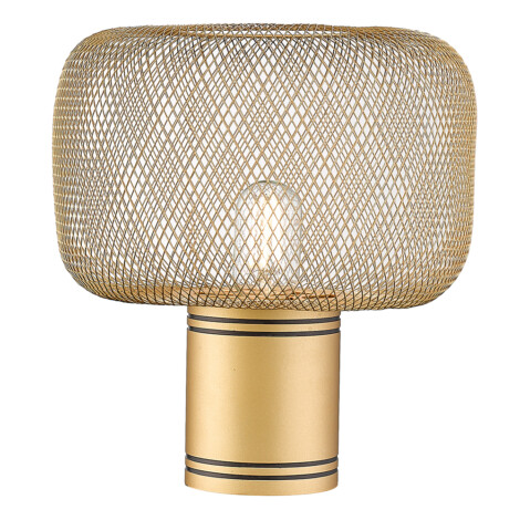 Table Lamp With Gold Mesh Shade (E27); (φ28xH30)cm 1