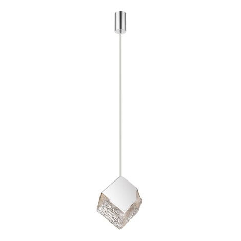 Ice Box Pendant Lamp With Chrome Sheet/Clear Glass Shade (G9); (L21.5xW24xH46.5~156