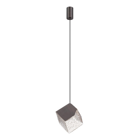 Ice Box Pendant Lamp With Oil Rubbed Bronze/Clear Glass Shade (G9); (L21.5xW24xH46.5~156