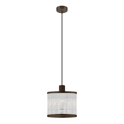 Pendant Lamp With Clear Glass Bar Shade; (φ21xH48-147)cm, Oil Rubbed Bronze (E27) 1