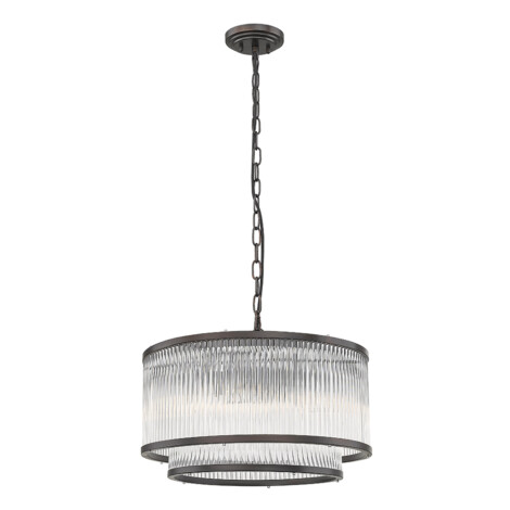 Pendant Lamp With Clear Glass Bar Shade; (φ41