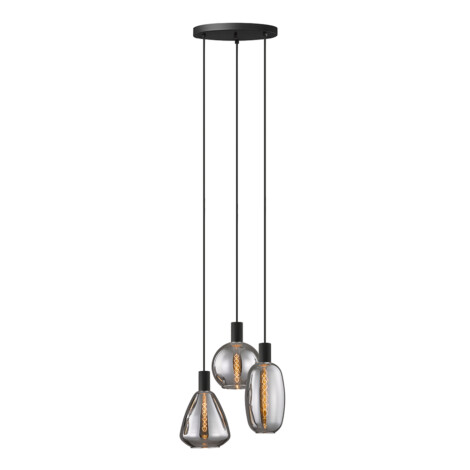 Pendant Lamp With Light Smoky Glass Sk (E27) ; (φ43xH60.5~150