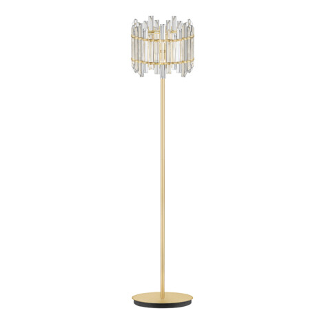 Floor Lamp With Clear Glass Shade; (φ35*H159)cm, Gold (E14) 1