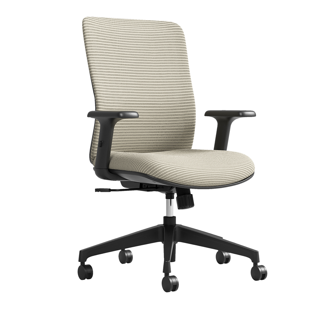 Fabric/Mesh Office Chair With Arm Rest, Grey/Black 1