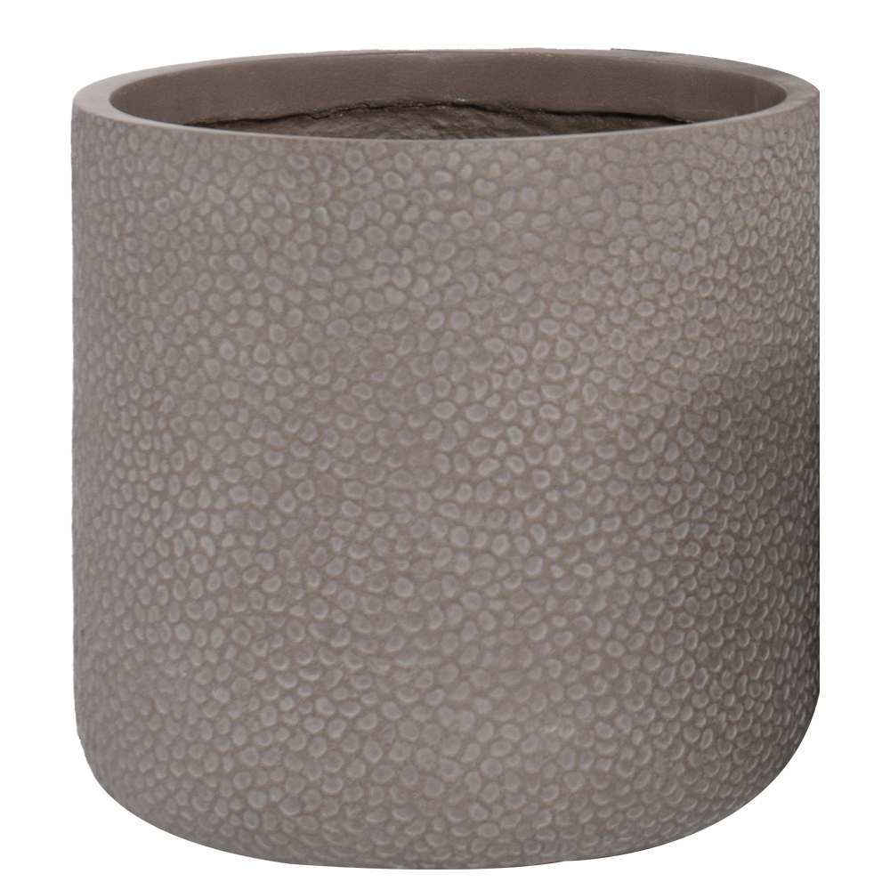 Fibre Clay Pot: Medium; (30x30x30)cm, Taupe Wash 1