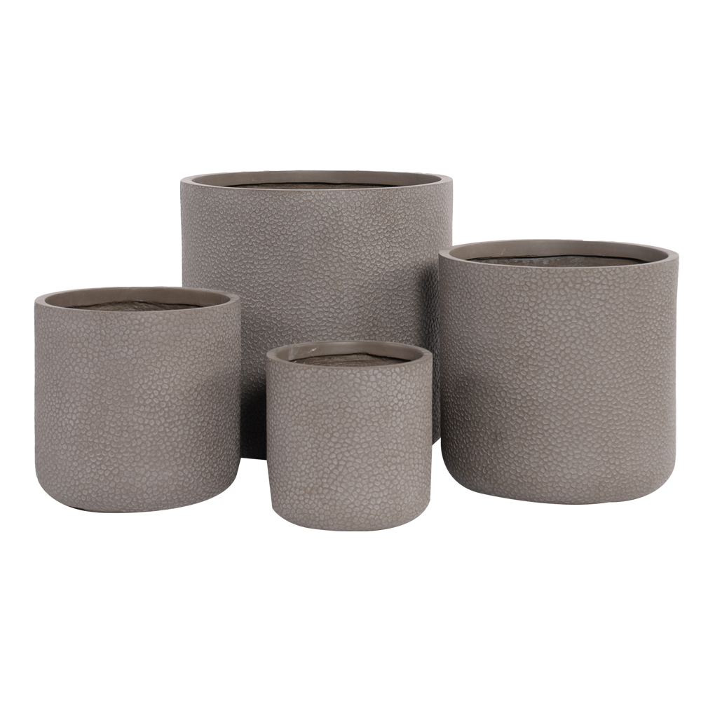 Fibre Clay Pot: Large; (36x36x36)cm, Taupe Wash