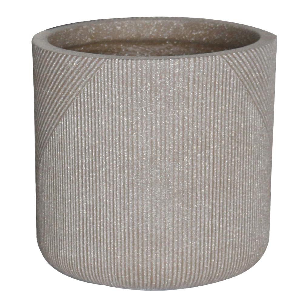 Fibre Clay Pot: Small; (30x30x30)cm, Taupe 1